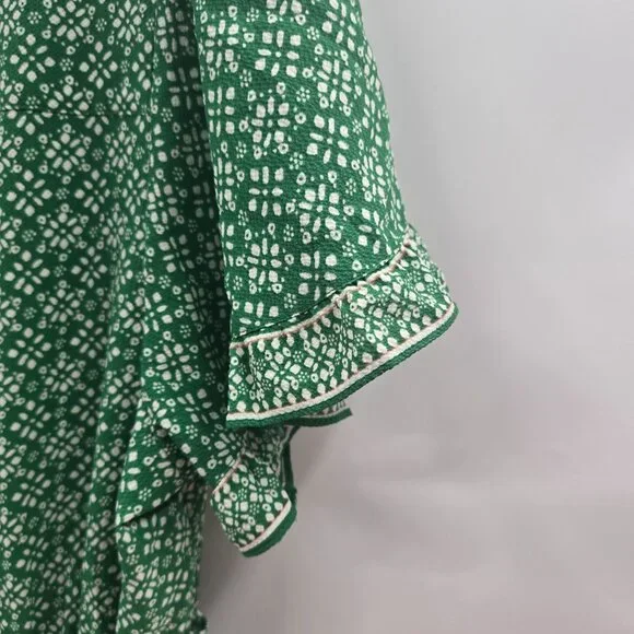 Max Studio Green Ruffled Tiered Maxi Dress 2x - Picture 11 of 15
